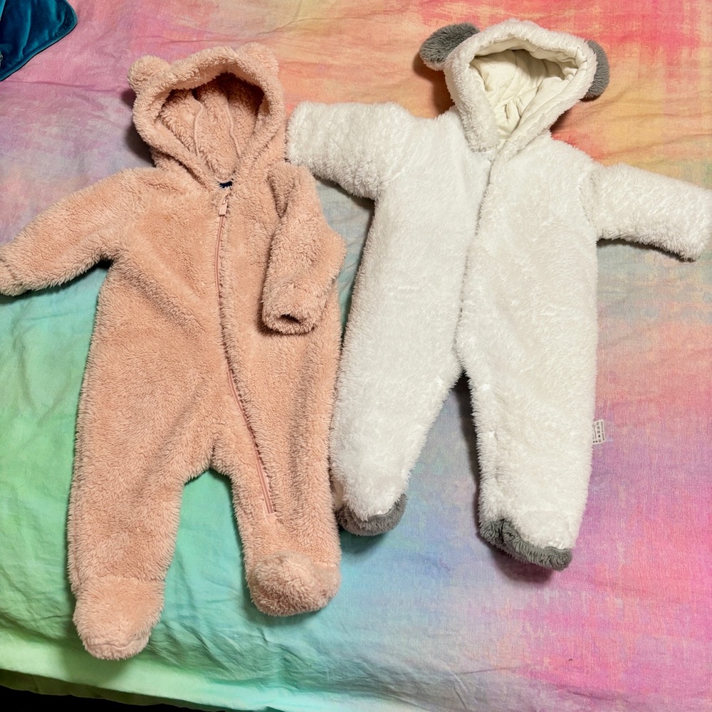 Fleece Baby Bunting, Set of 2 (3-6 months)